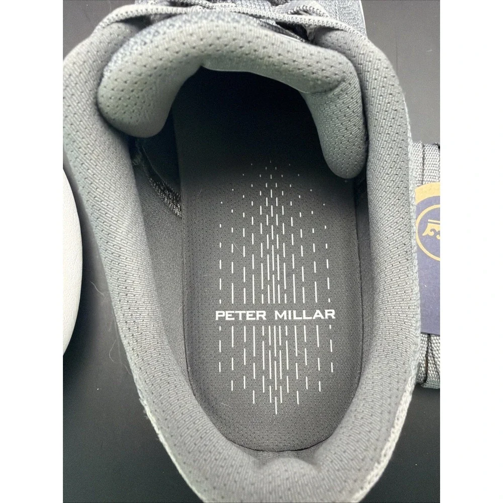 Peter Millar Hyperlight Glide Knit Sneakers Gray Men's Size 10.5 NWOB